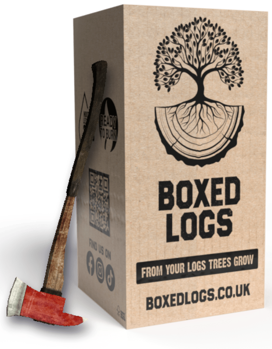 Boxed Logs with Axe